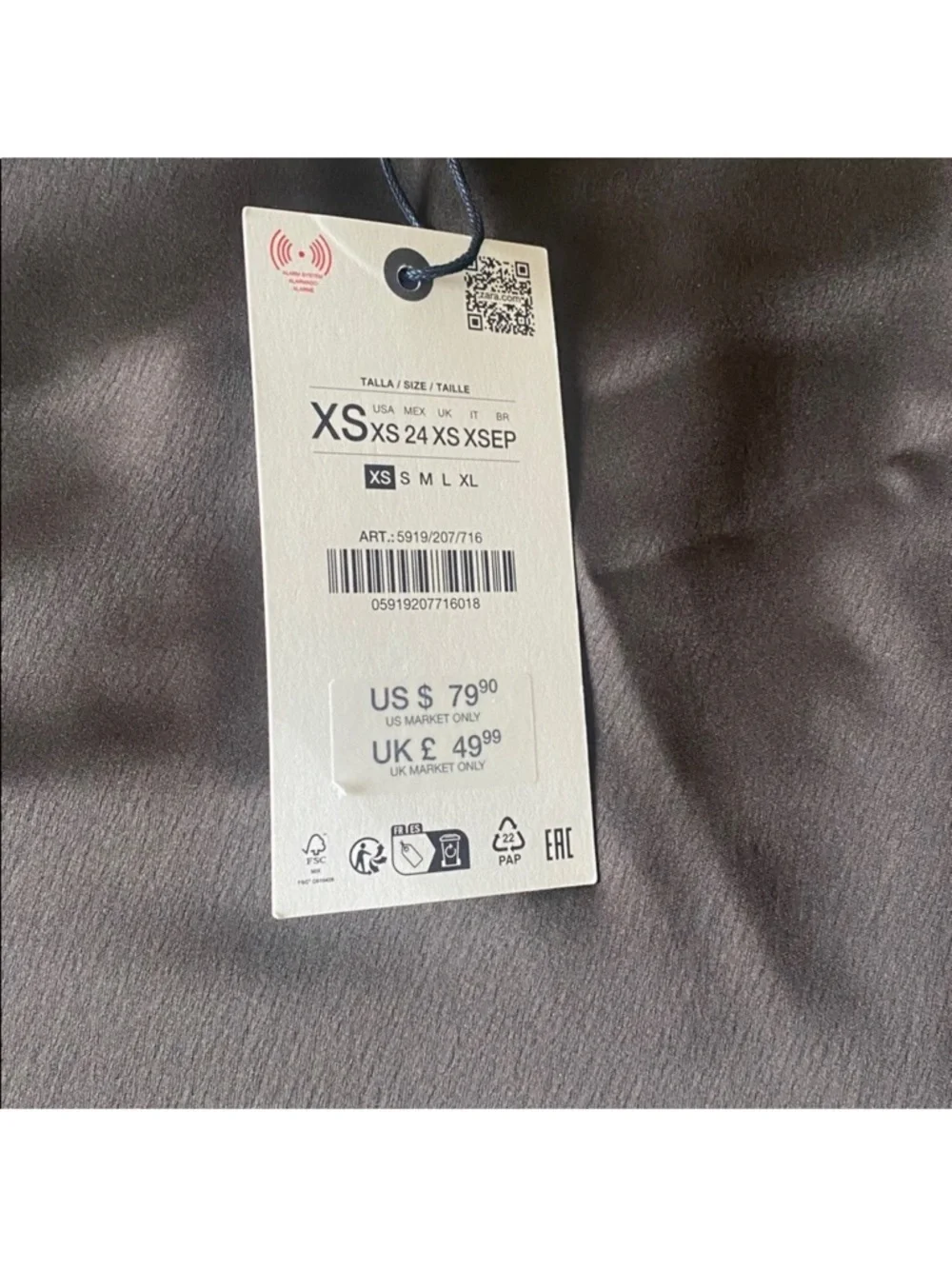 Zara satin effect